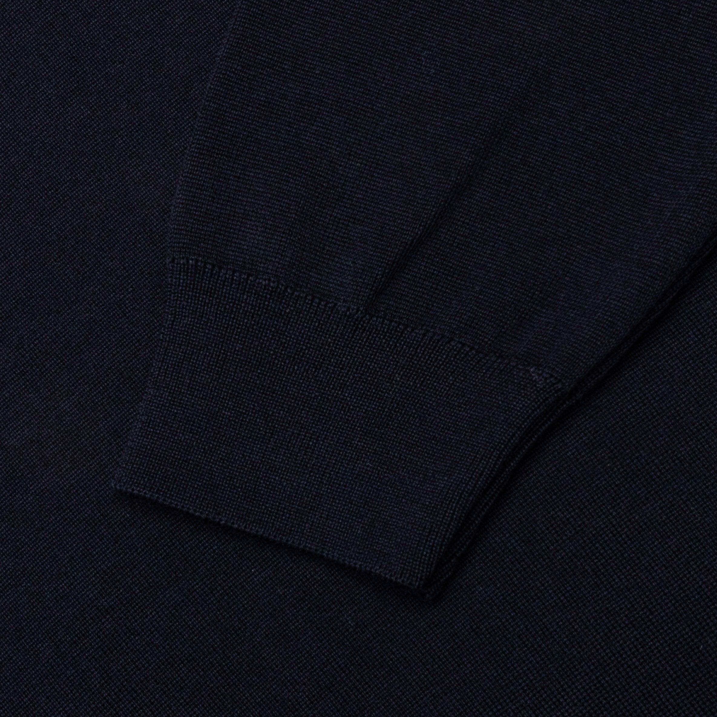 Flower Blob Knitted Polo Shirt - Midnight Blue Male Product Image