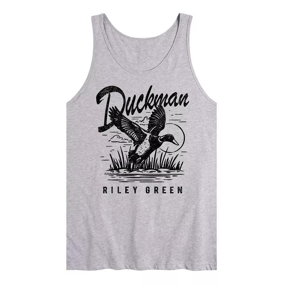 Men's Riley Green Duckman Graphic Tank Top, Size: Small, Grey Gray Product Image