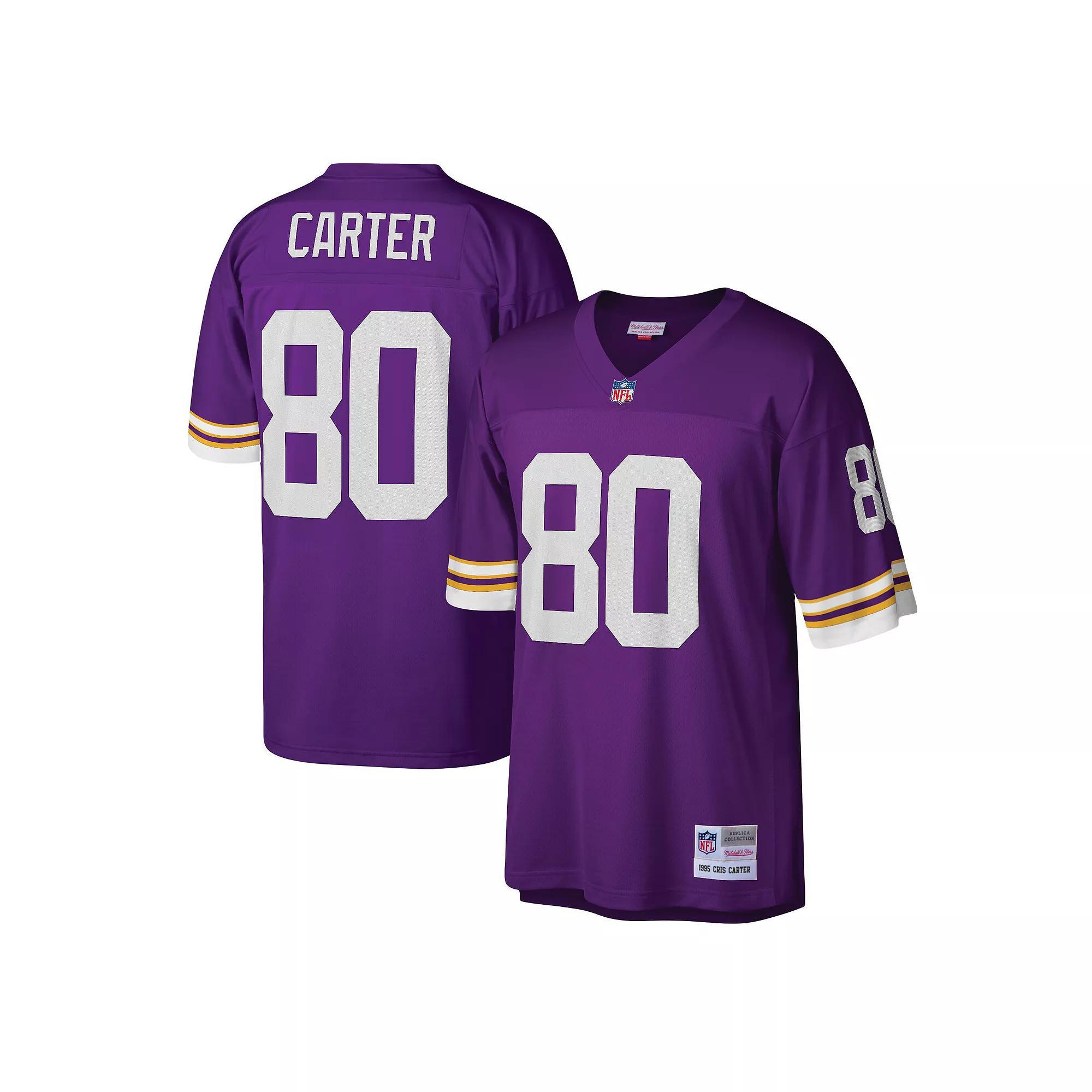 Men's Mitchell & Ness Cris Carter Purple Minnesota Vikings Legacy Replica Jersey, Size: 3XL Product Image