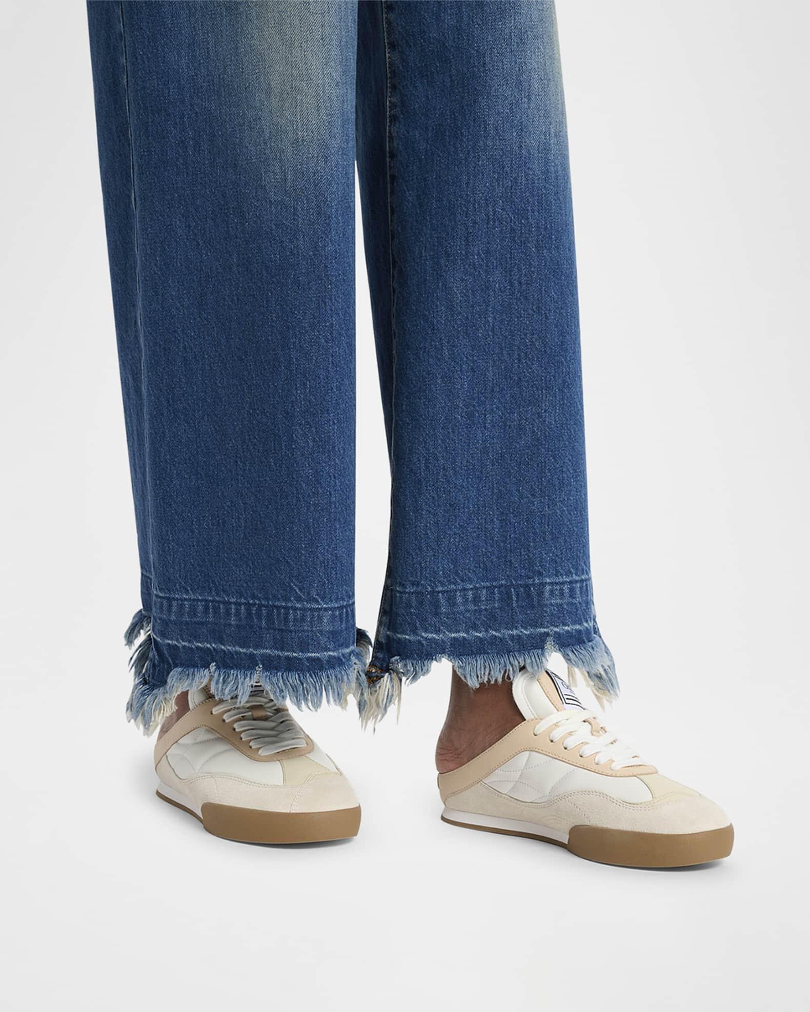 Kick Smooth Leather and Suede Sneaker Mules Product Image
