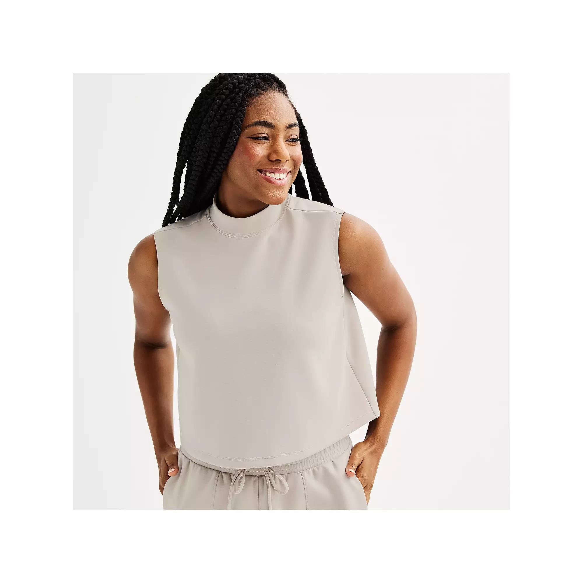 Women's FLX Solace Funnel Neck Tank Top, Size: XL, Brown Trap Product Image