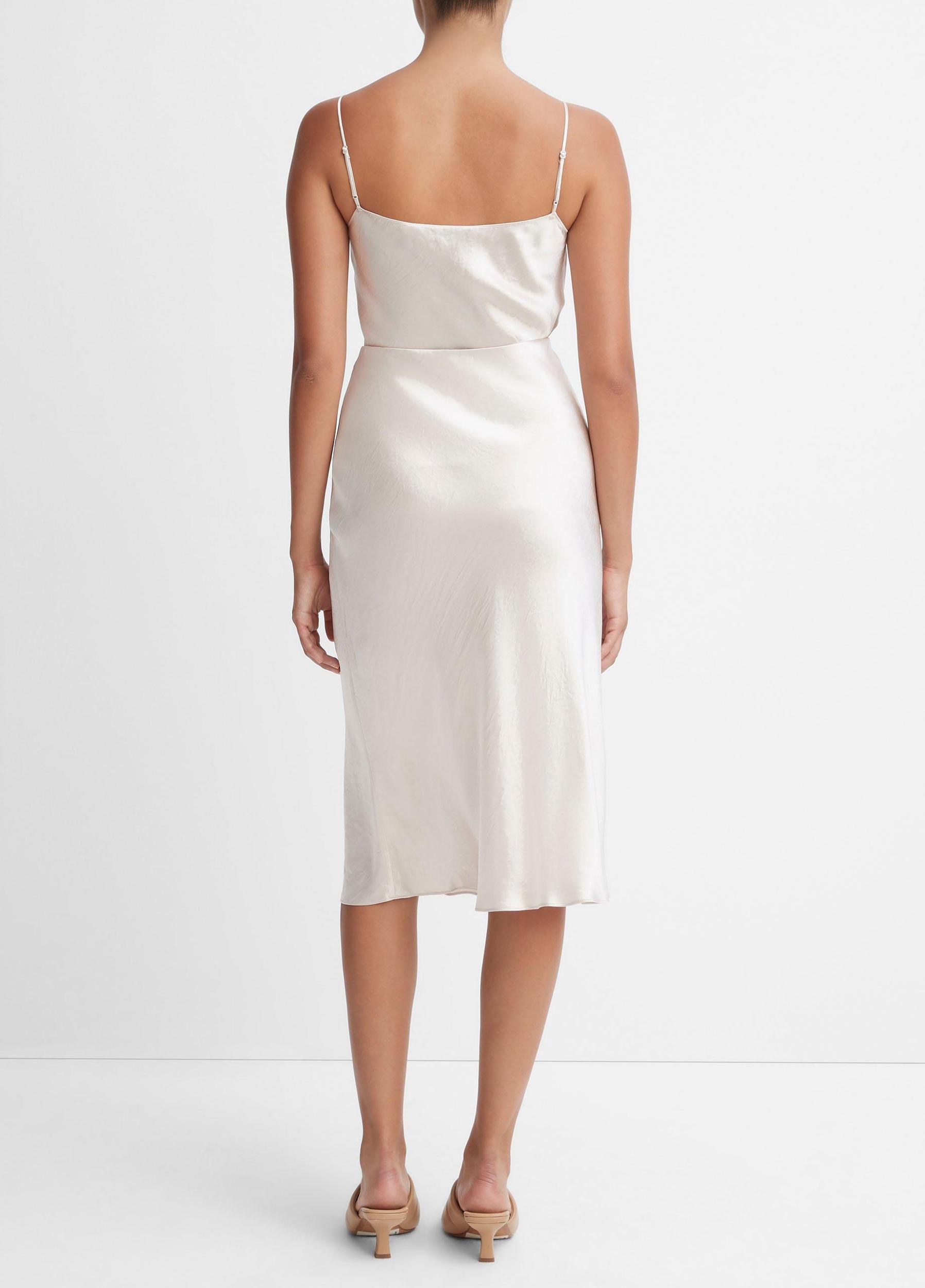 Womens Satin Slip Skirt, Champagne, Size S Vince Product Image
