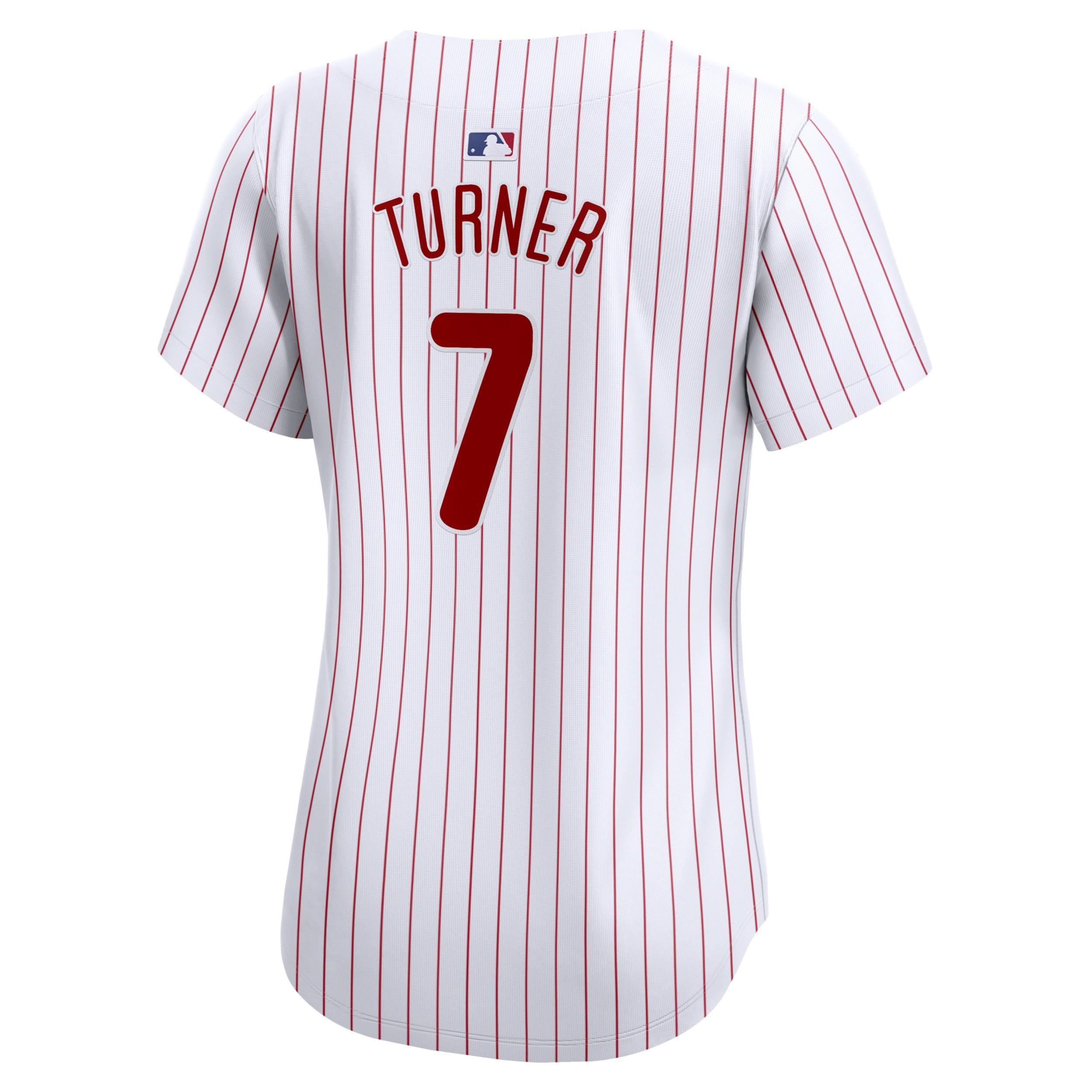 Women's Nike Trea Turner White Philadelphia Phillies Home Limited Player Jersey, Size: Small Product Image