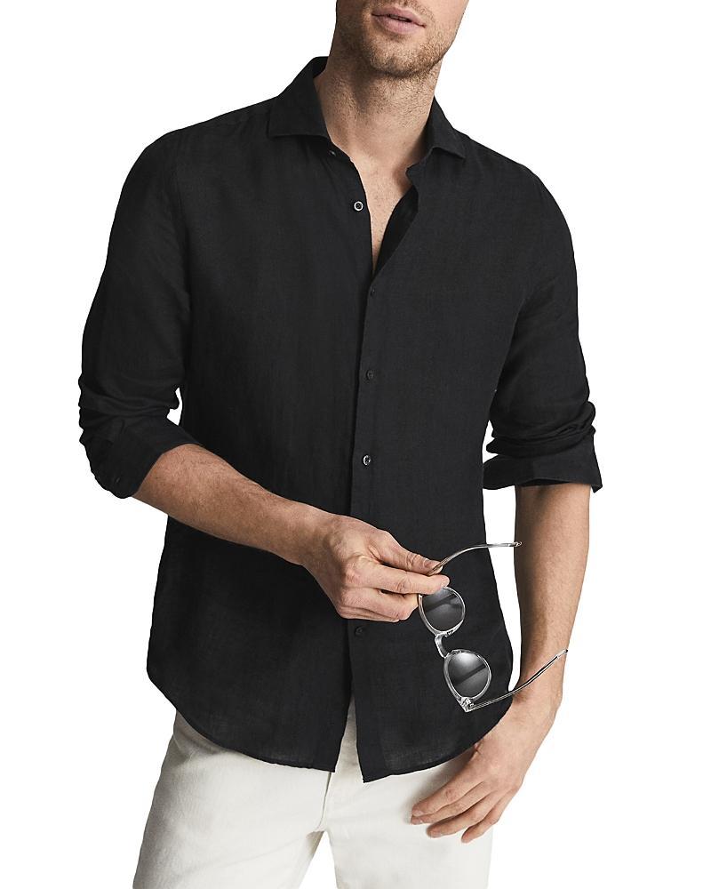 Reiss Ruban Long Sleeve Linen Shirt Product Image
