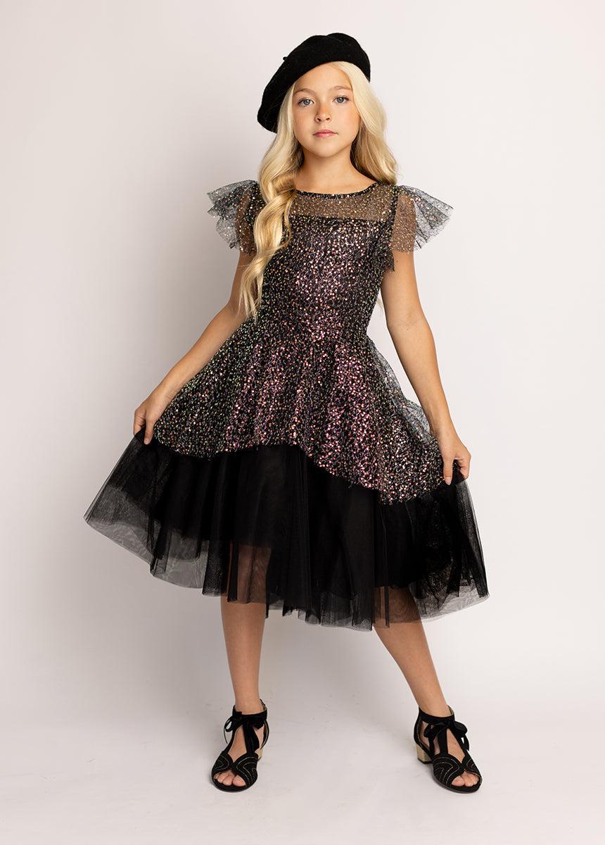 Elsbeth Petticoat Dress in Oil Slick Girls Product Image