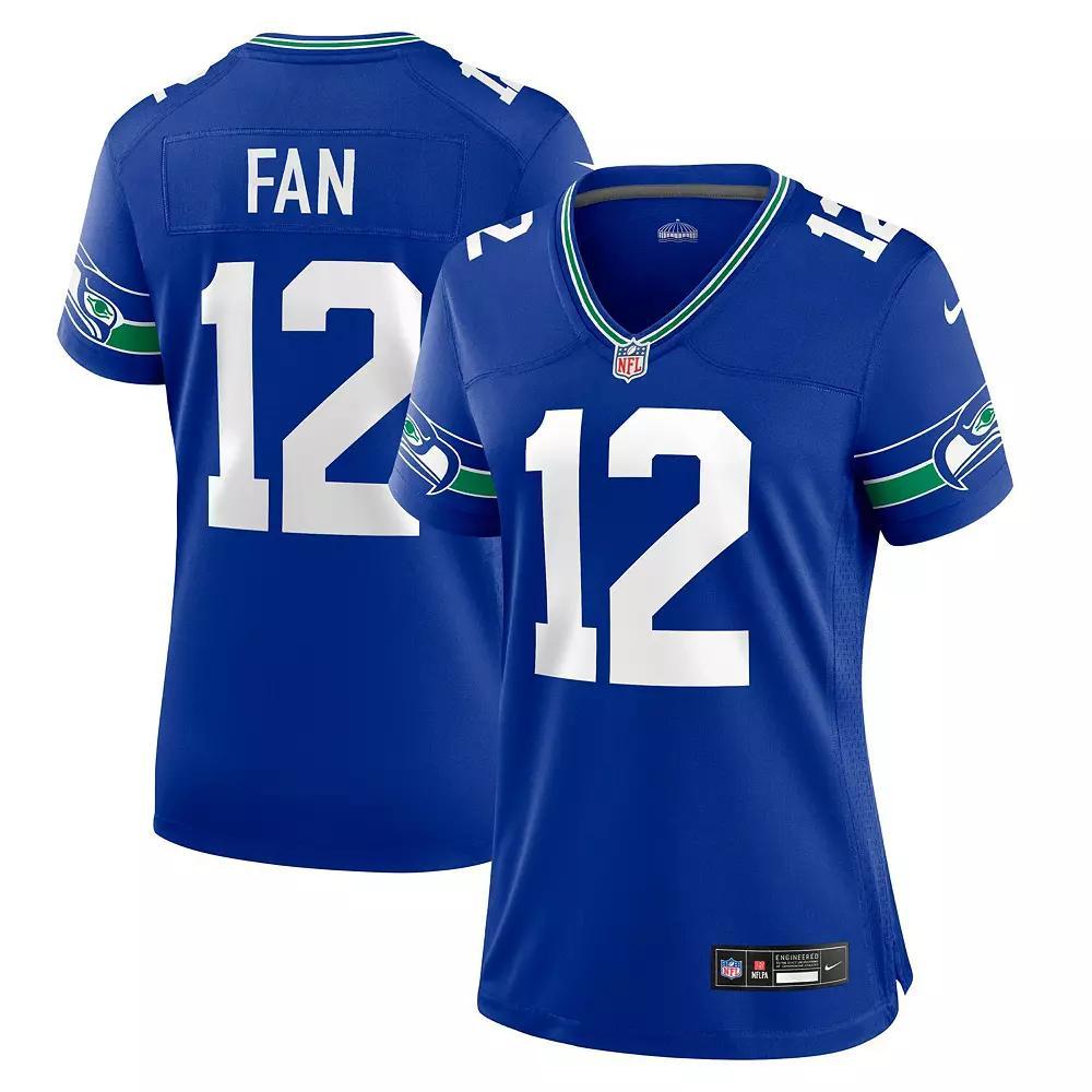 Women's Nike 12th Fan Royal Seattle Seahawks Player Jersey, Size: XL, Blue Product Image