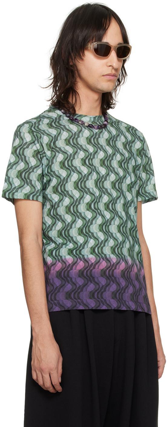 DRIES VAN NOTEN Green Hand-dyed T-shirt Product Image