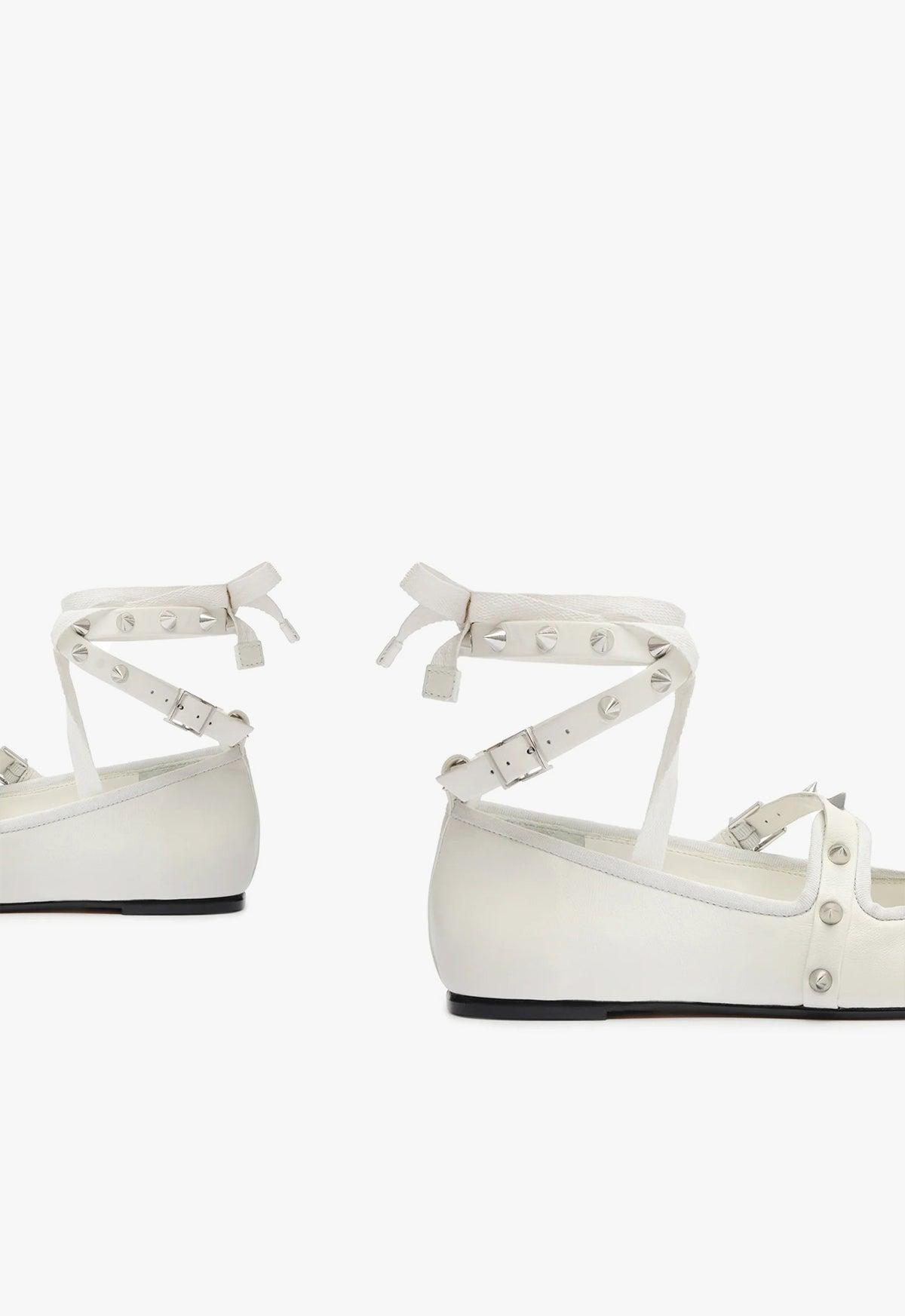 Larissa Lace Up Calf Leather Flat Product Image
