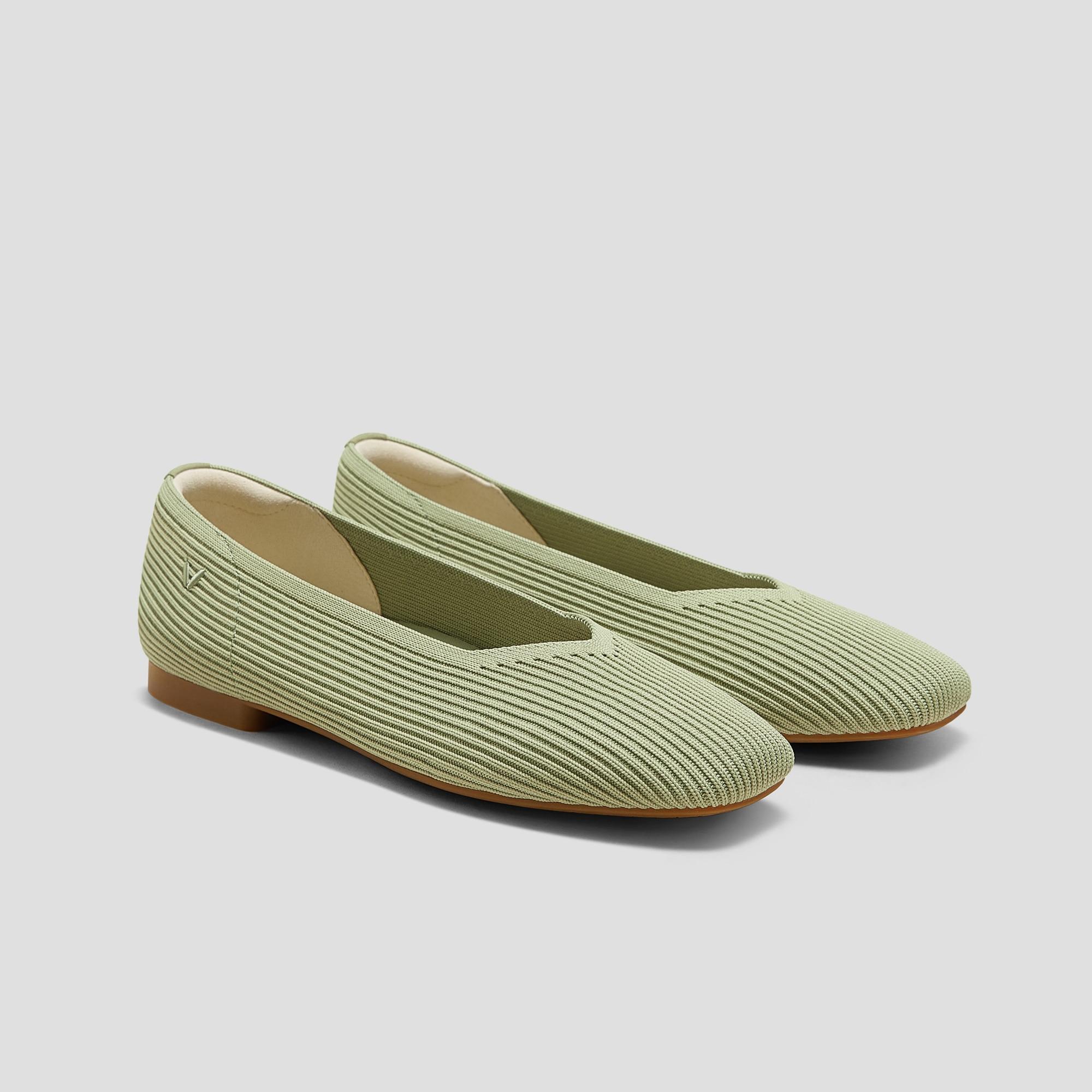 Square-Toe V-Cut Flats (Margot 2.0) Product Image