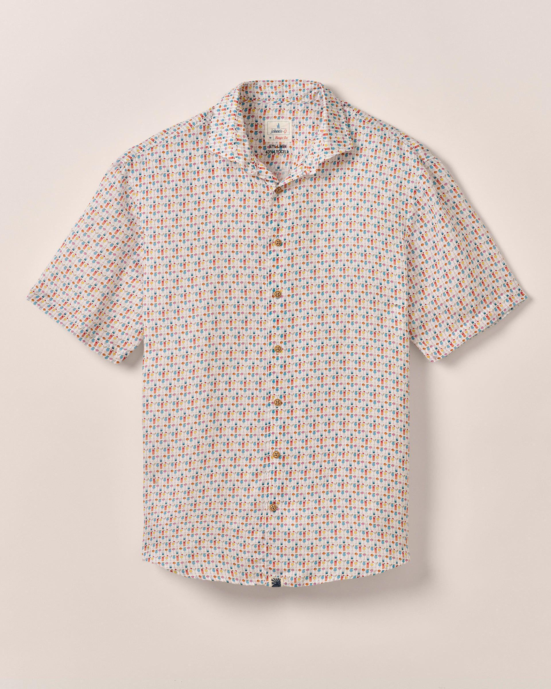 Short Sleeve Hangin' Out Linen Button Up Shirt - 5 O' Clock Somewhere Male Product Image