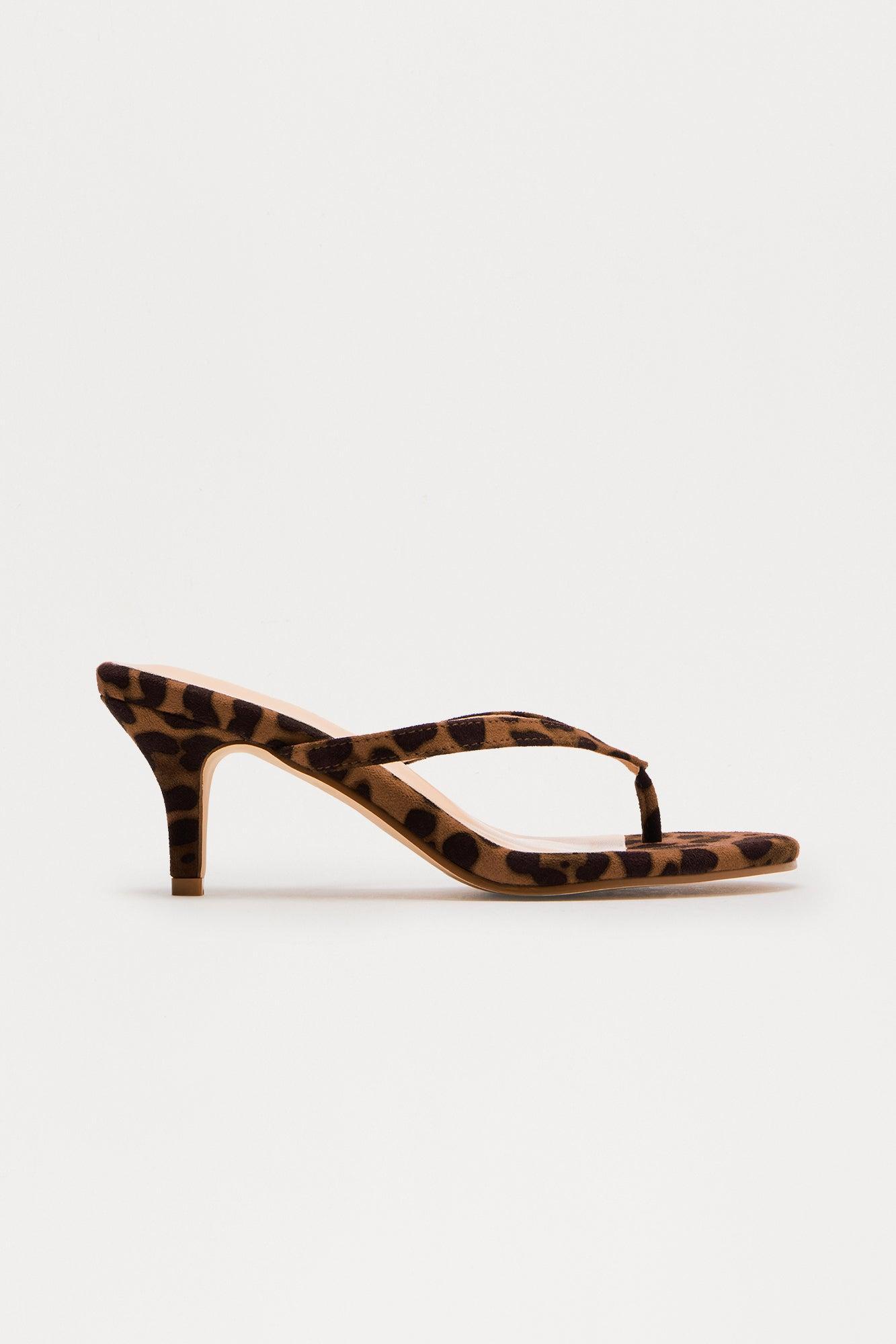Ambere Leopard Print Thong Mules - Leopard Product Image