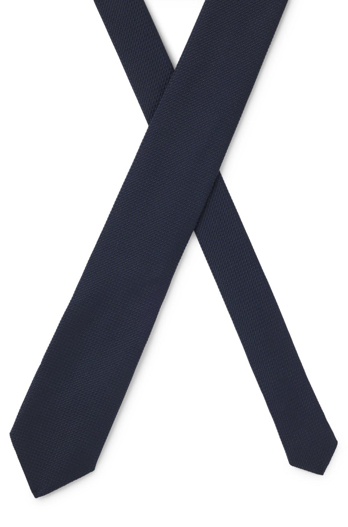 Structured tie in cotton and silk Product Image