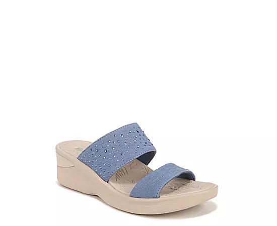 LifeStride Sienna Bright Women's Wedge Sandals, Size: 7.5 Wide, Elemental Blue Product Image