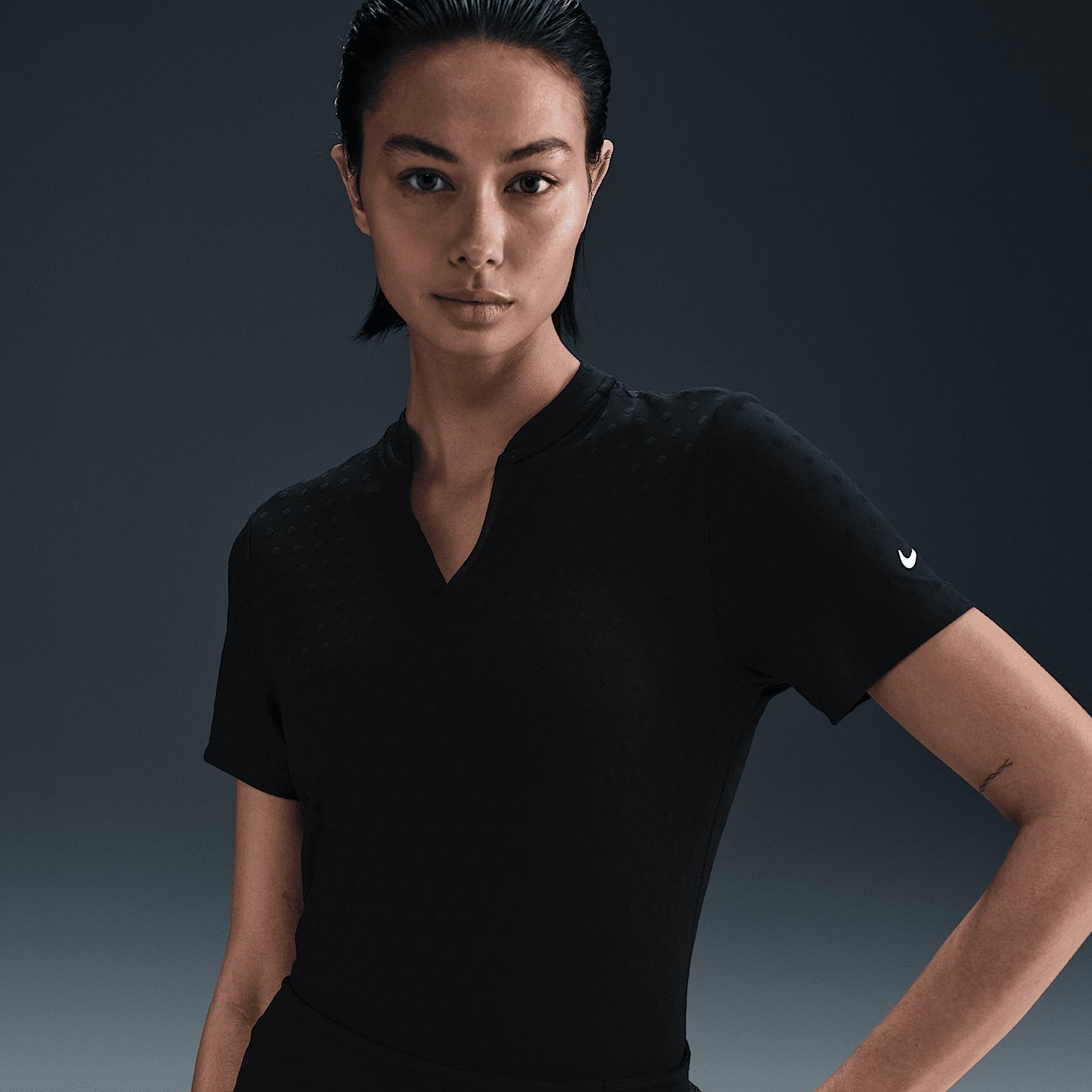 Nike Women's Tour Dri-FIT Short-Sleeve Blade Jacquard Golf Polo Product Image