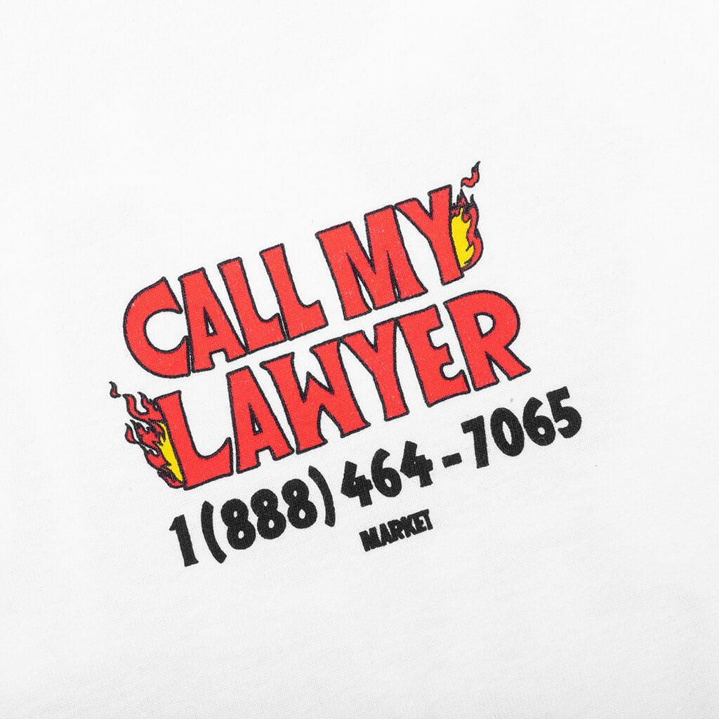 Market x Hot Stuff Call My Lawyer S/S T-Shirt - White Male Product Image