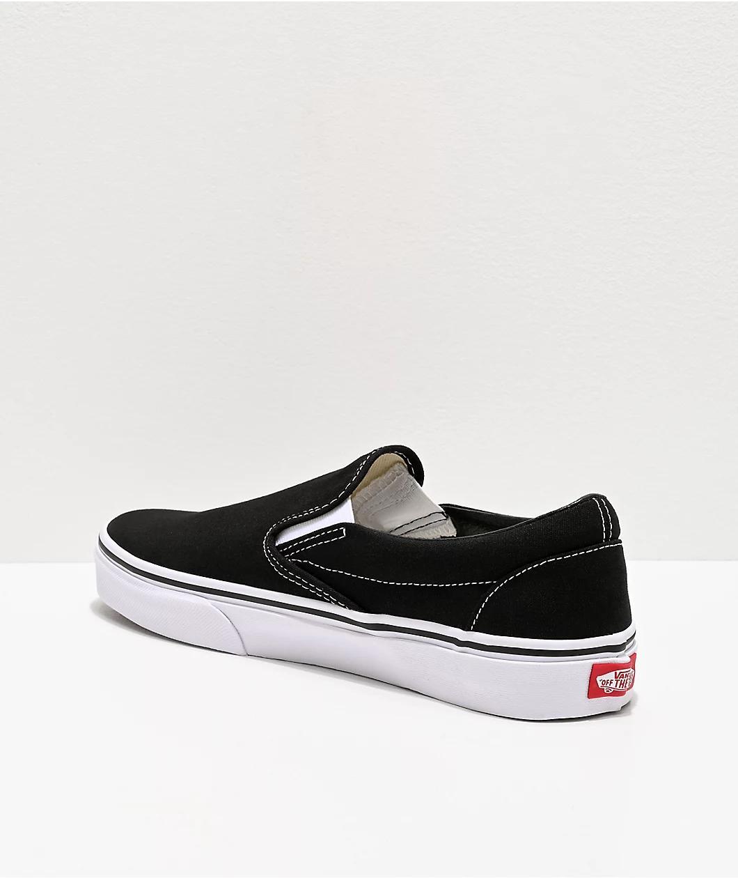 Vans Classic Slip On Black & White Shoes Product Image