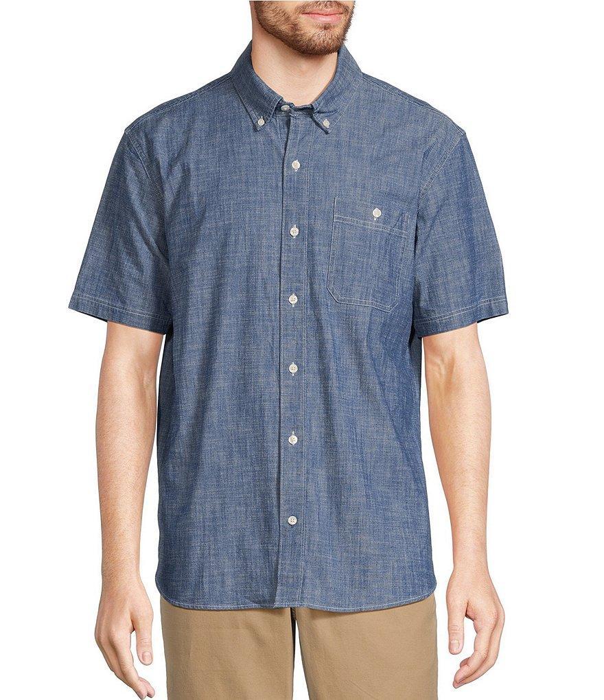 L.L.Bean Comfort Stretch Chambray Short Sleeve Shirt Product Image