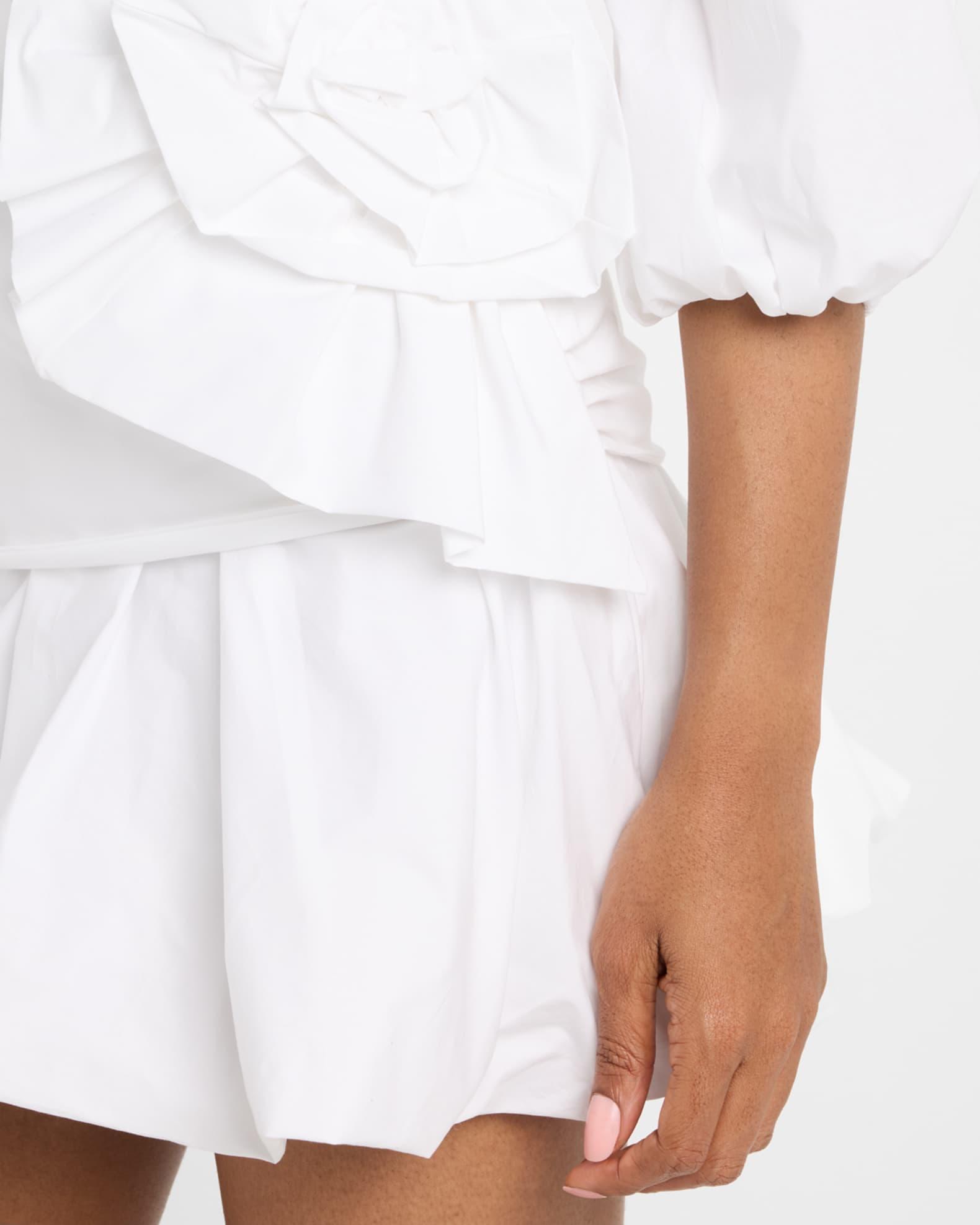 Flower Ruffle Bubble Mini Dress Product Image