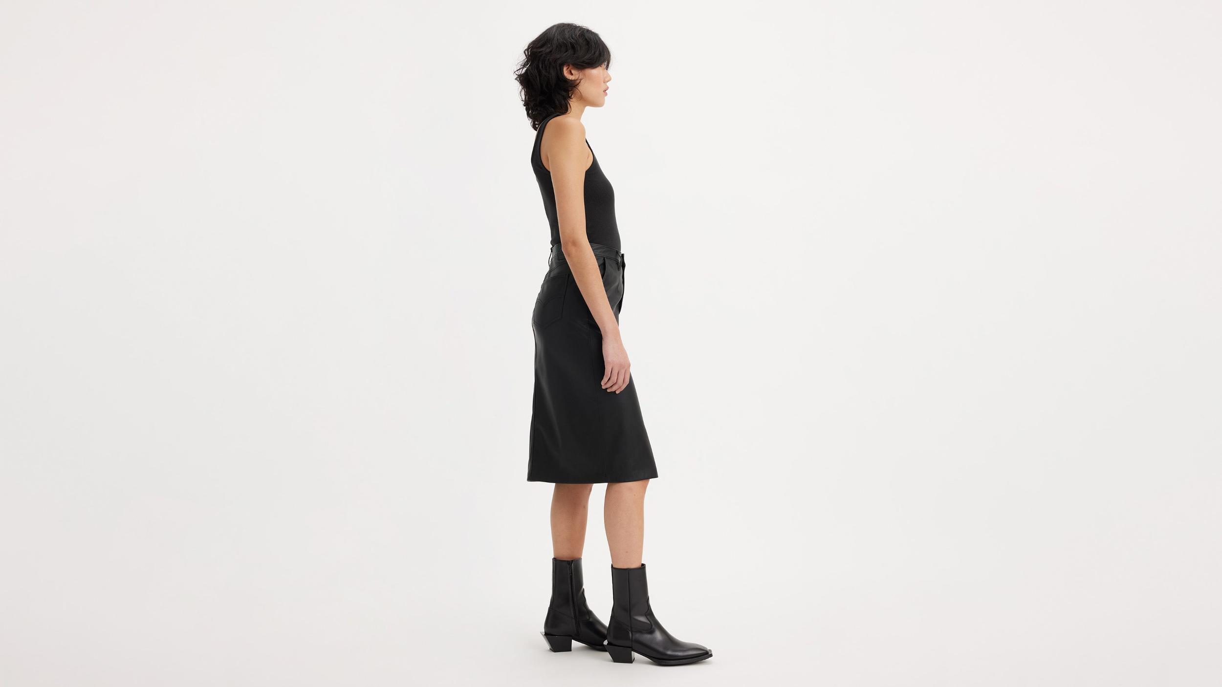 Faux Leather Icon Pencil Skirt Product Image