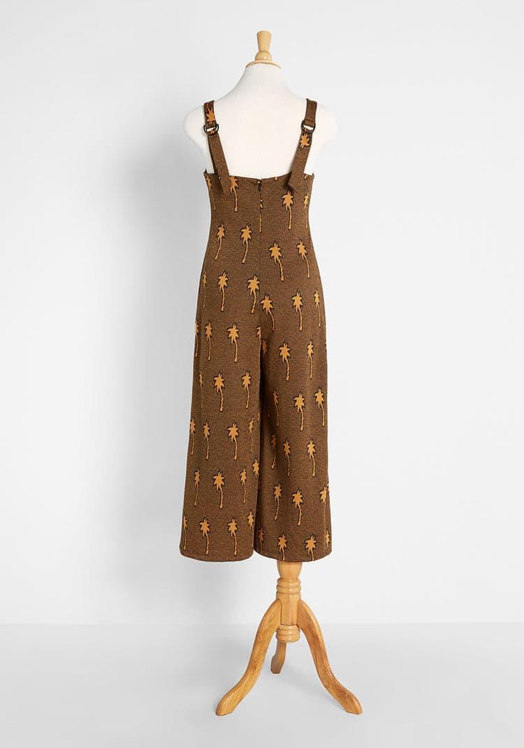 A Breeze In Palm Trees Knit Wide-Leg Jumpsuit Product Image