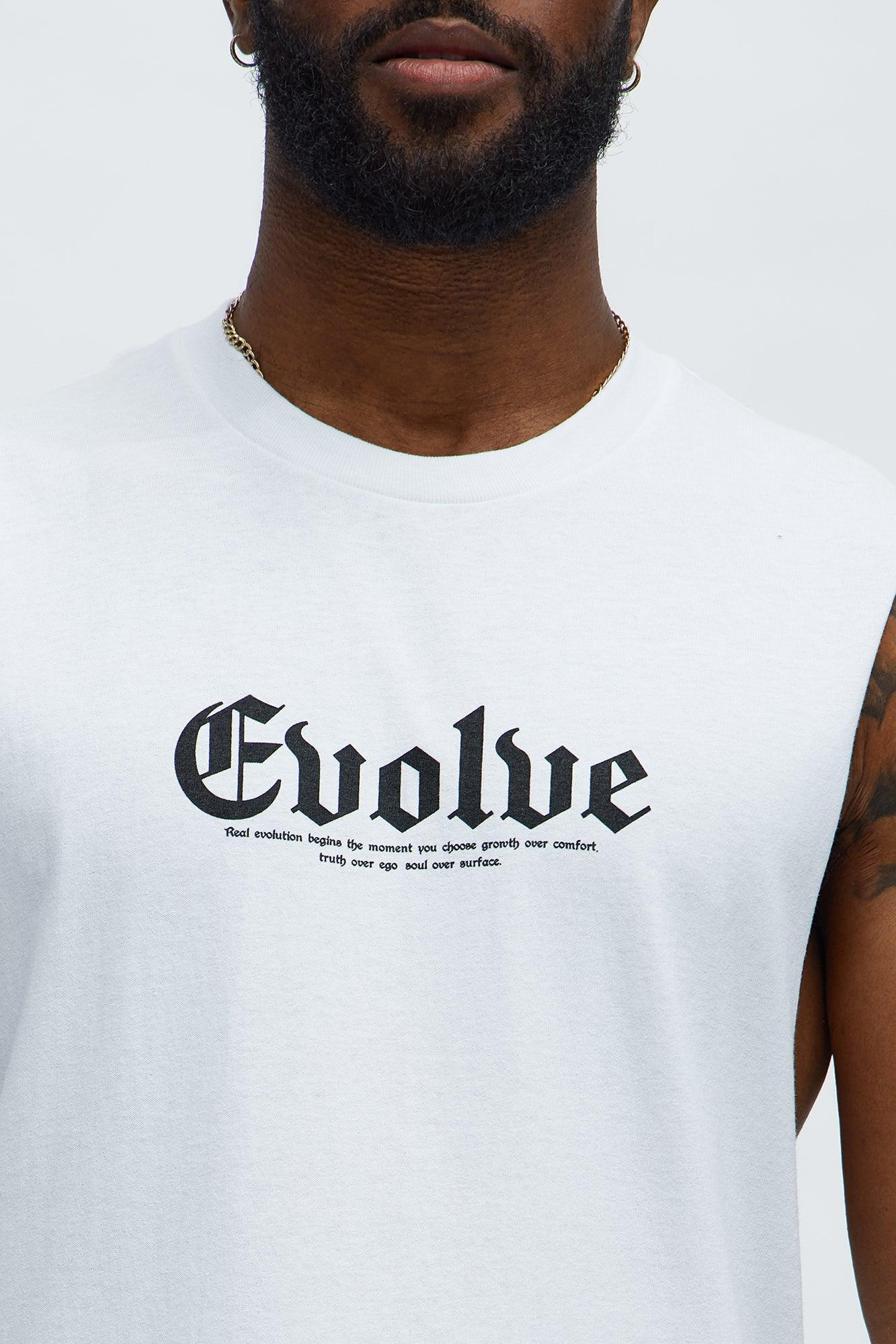 Evolve And Grow Muscle Tee - White Product Image