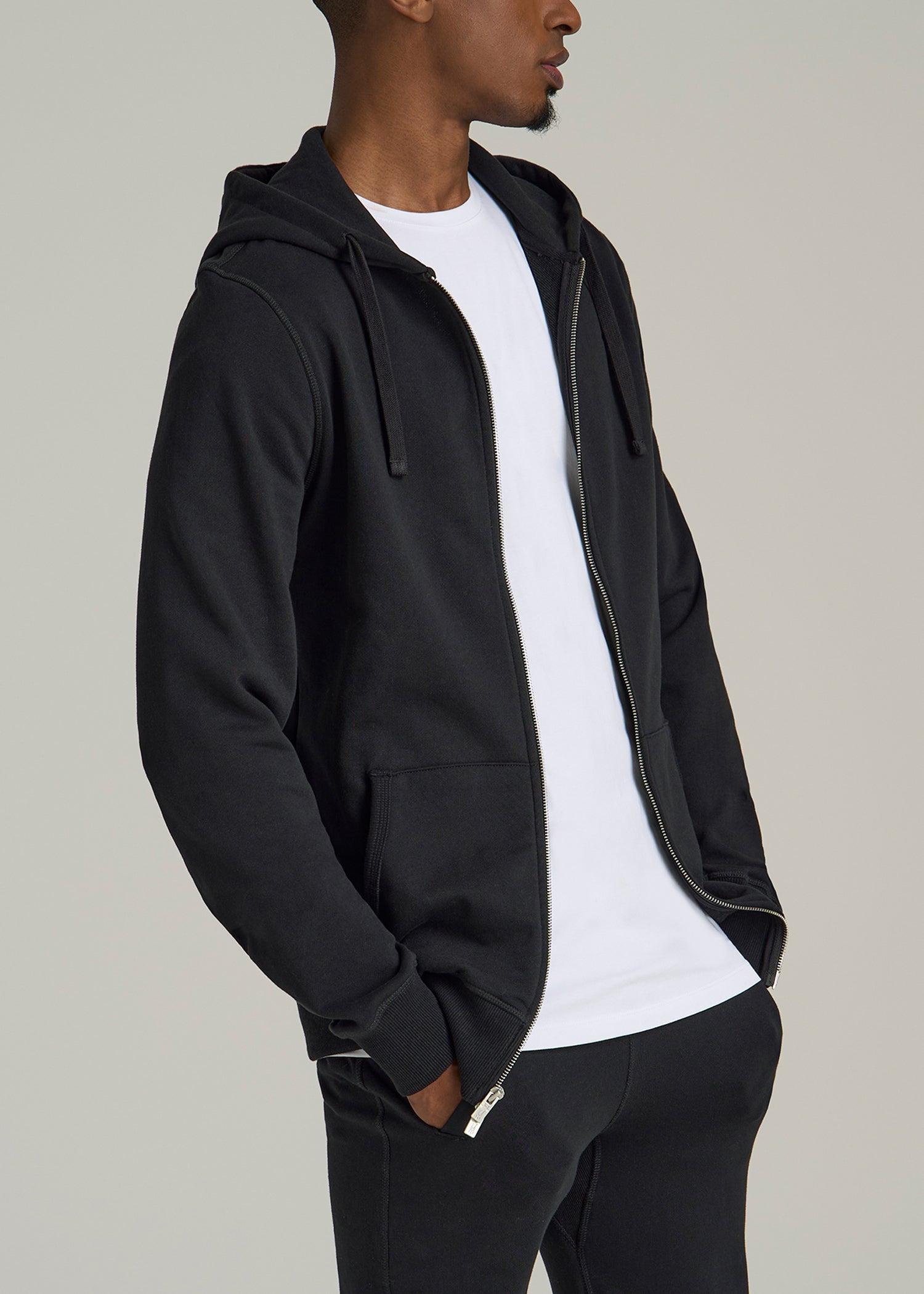Wearever 2.0 French Terry Full-Zip Hoodie for Tall Men in Black Product Image