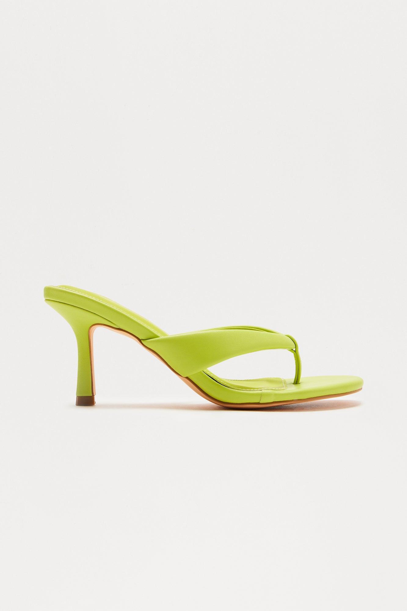 Elma Thong Mules - Lime Product Image