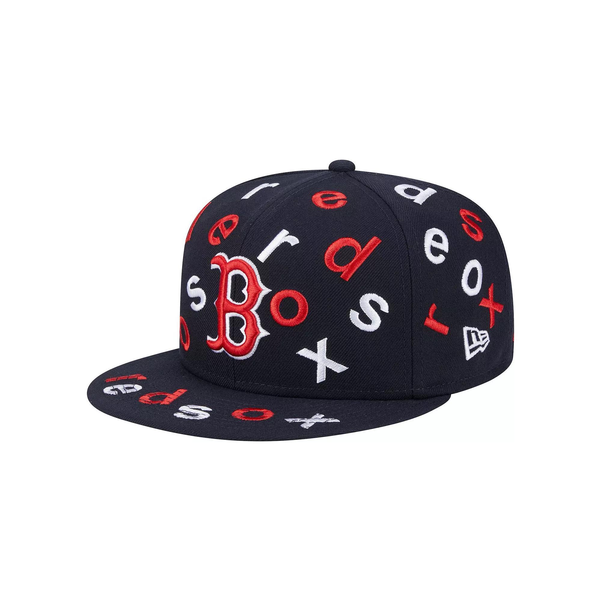 Mens New Era Boston Red Sox Team Confetti 59FIFTY Fitted Hat Blue Product Image