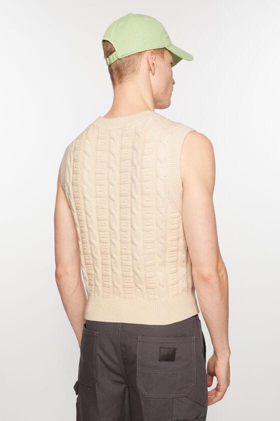 Cable wool sleeveless jumper Product Image