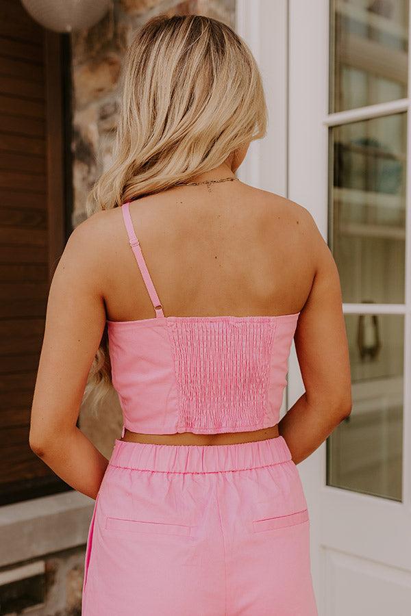 Chic Statement One Shoulder Crop Top Product Image