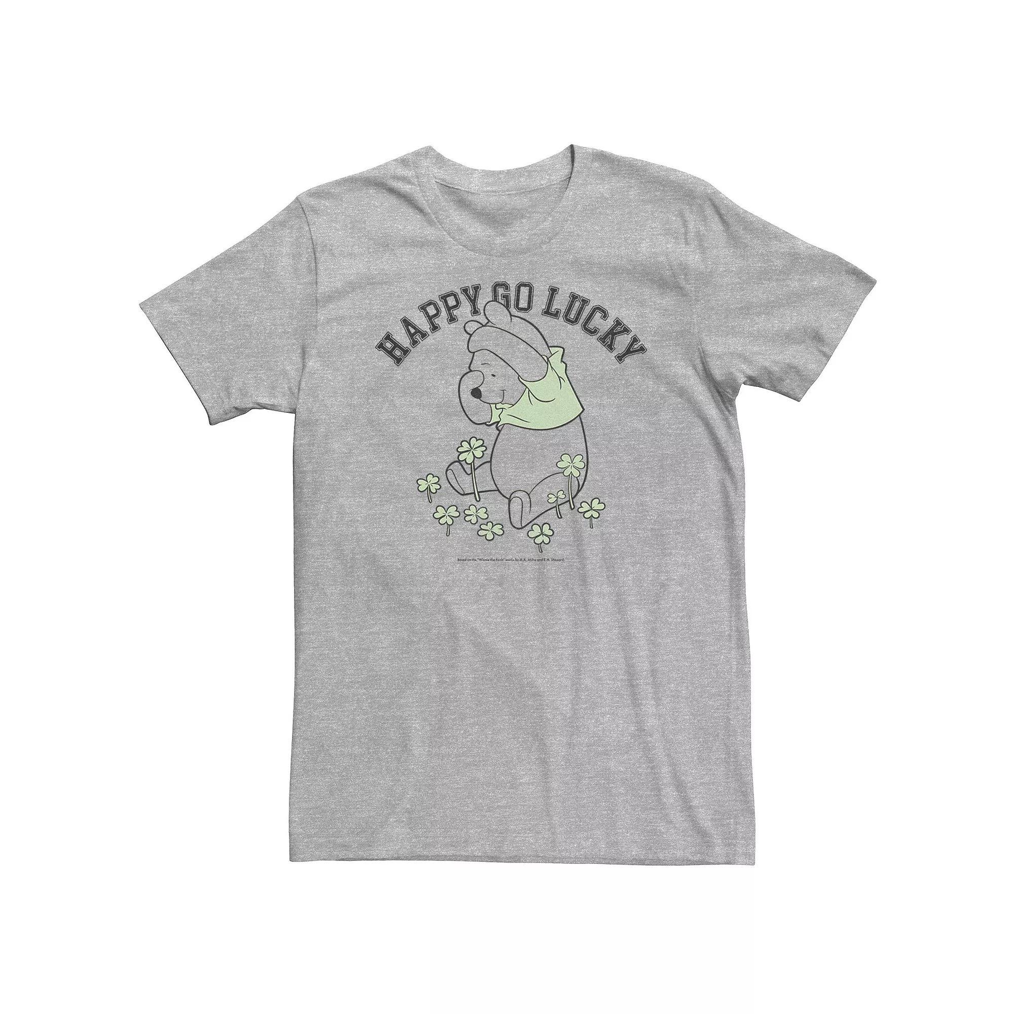 Big & Tall Disney Winnie The Pooh Happy Go Lucky Portrait Tee, Men's, Size: XXL Tall, Athletic Grey Product Image