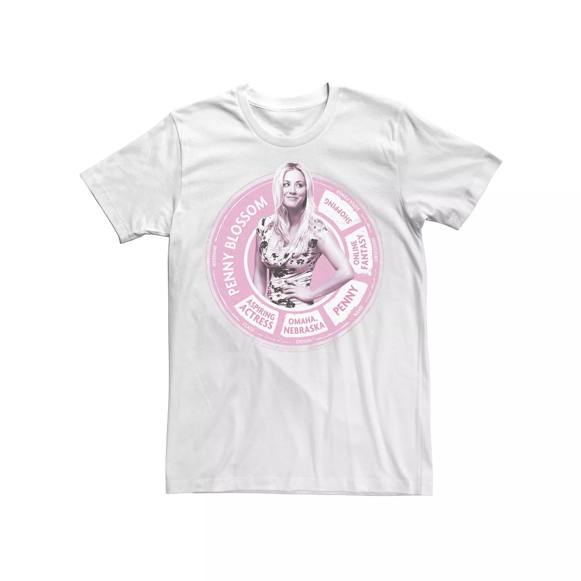 Men's The Big Bang Theory Penny Statistics Tee, Size: XL, White Product Image