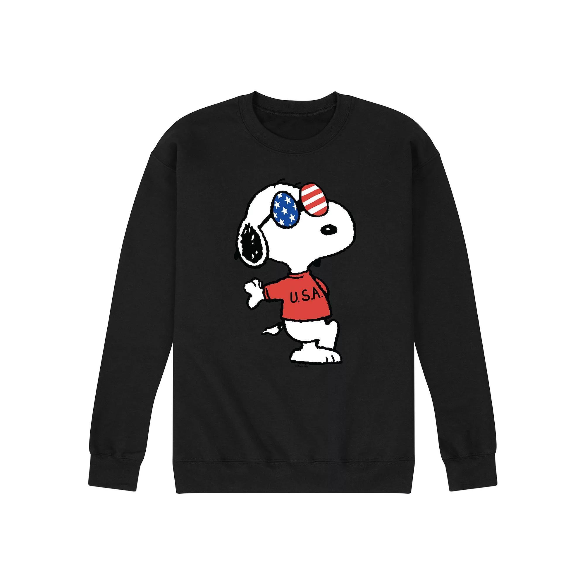 Mens Peanuts Snoopy Americana Graphic Sweatshirt Product Image