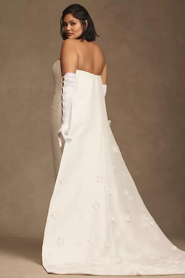 Jenny by Jenny Yoo Catalina Strapless Cape Gown Product Image