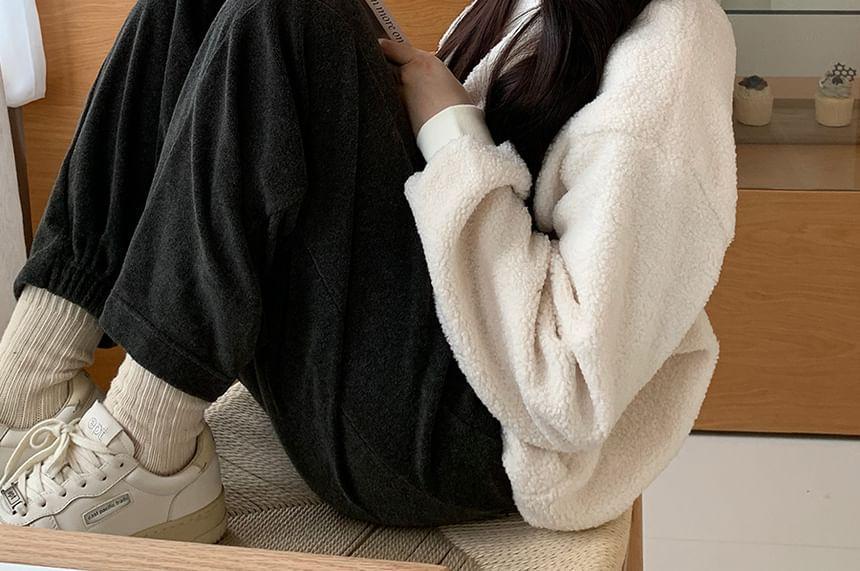 Fleece Lined Faux Suede Bucket Hat Product Image