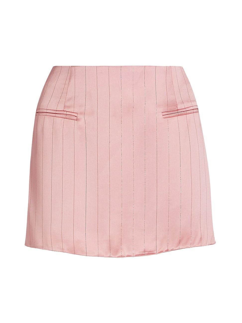 Womens Tove Satin Pinstripe Miniskirt Product Image