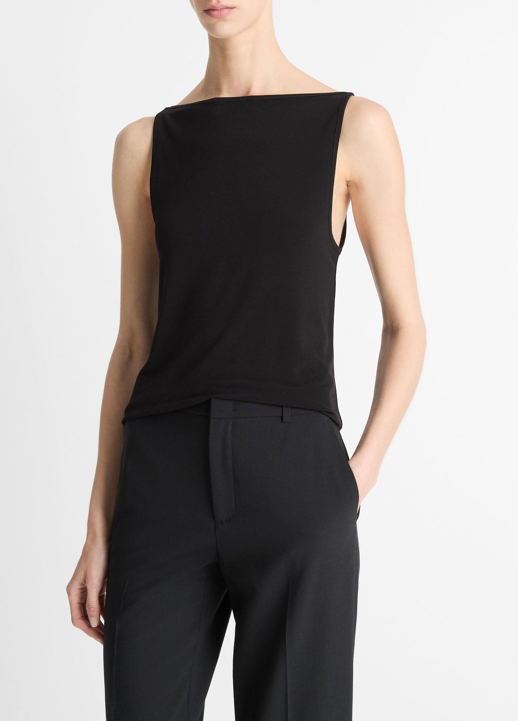 Matte Jersey Boat-Neck Tank Product Image