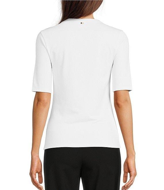 BOSS by Hugo Boss Efita Solid Knit Crew Neck Short Sleeve Coordinating Shirt Product Image
