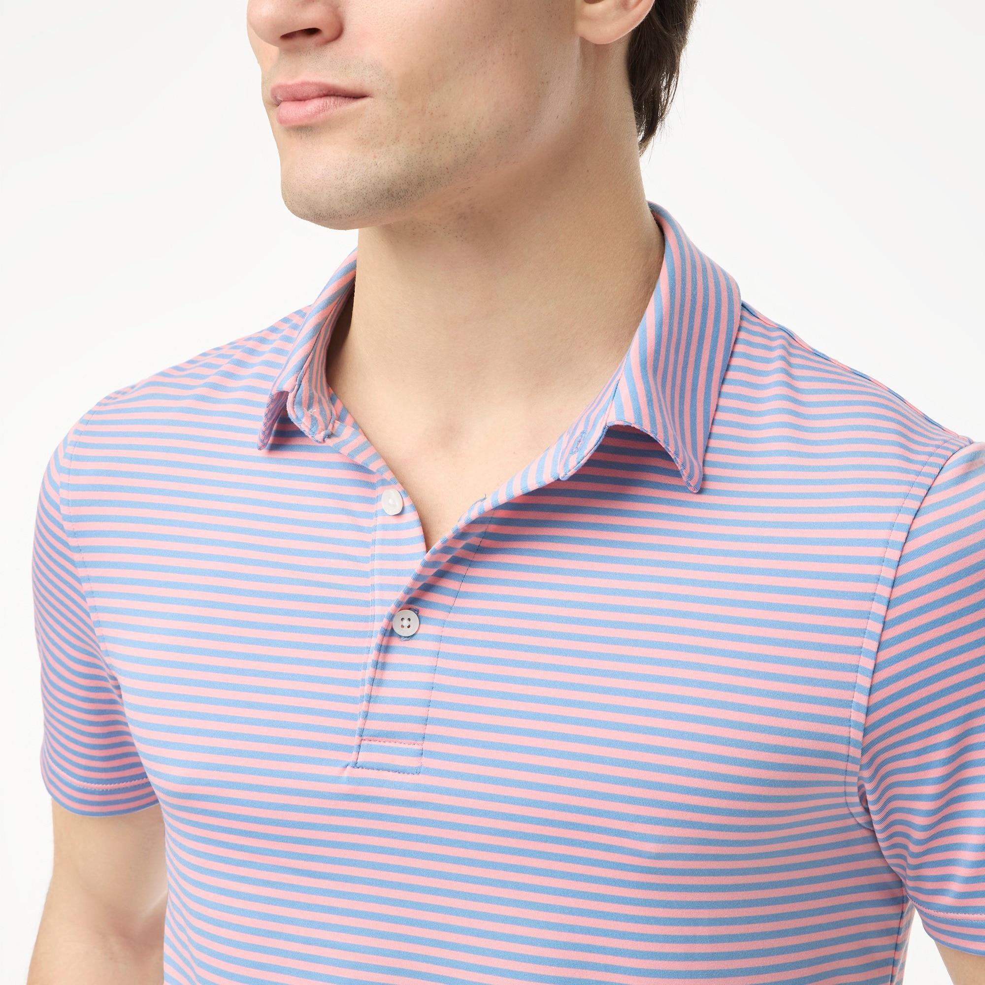 Striped performance polo shirt Product Image