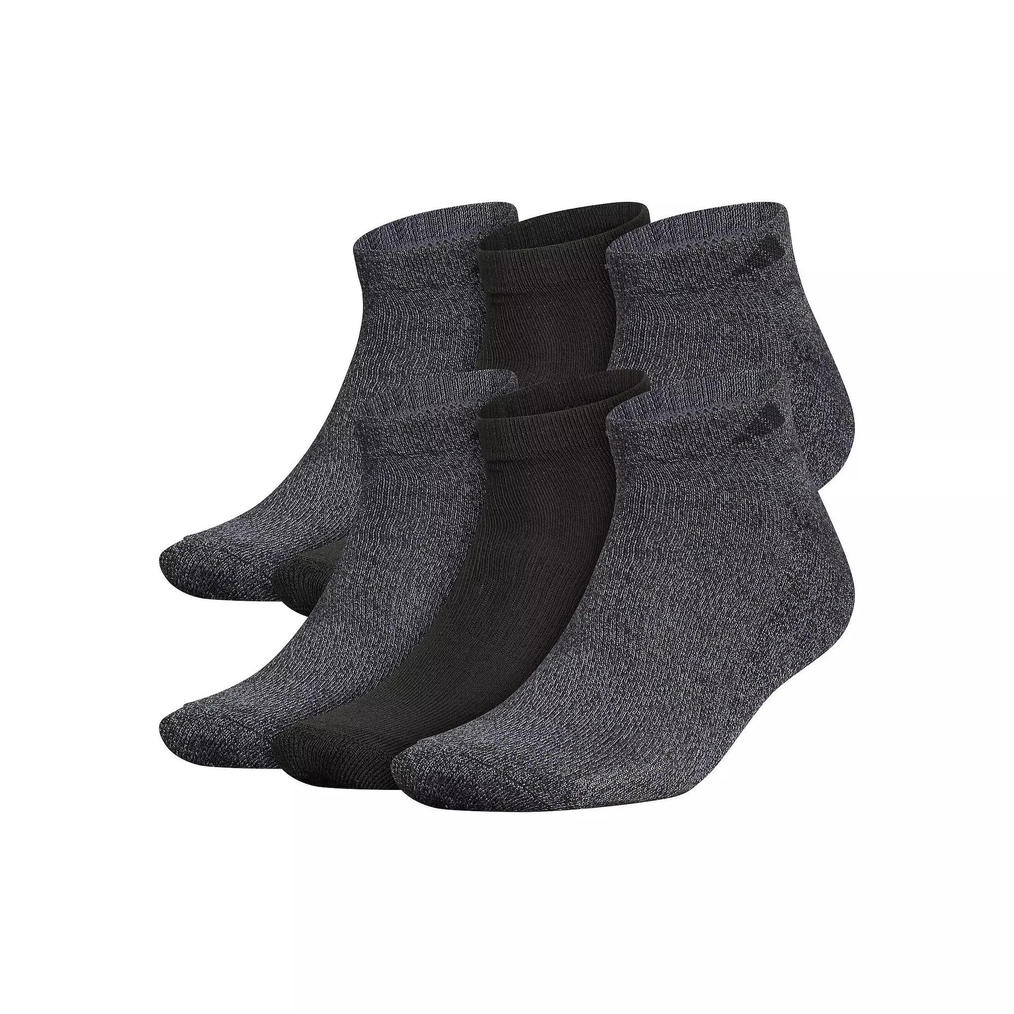 Men's adidas 6-pack Athletic Cushioned Low-Cut Socks, Size: 8-12, Gray Marl Product Image