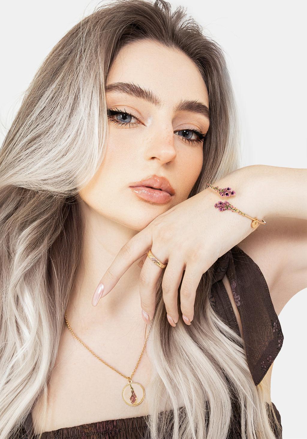 Cyrus Moth Charm Hoop Earrings Product Image