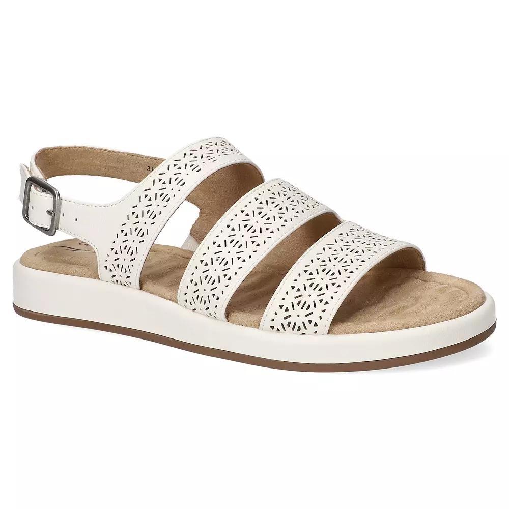 Easy Street Comfort Platform Women's Slingback Sandals, Size: 9 XW, White Product Image