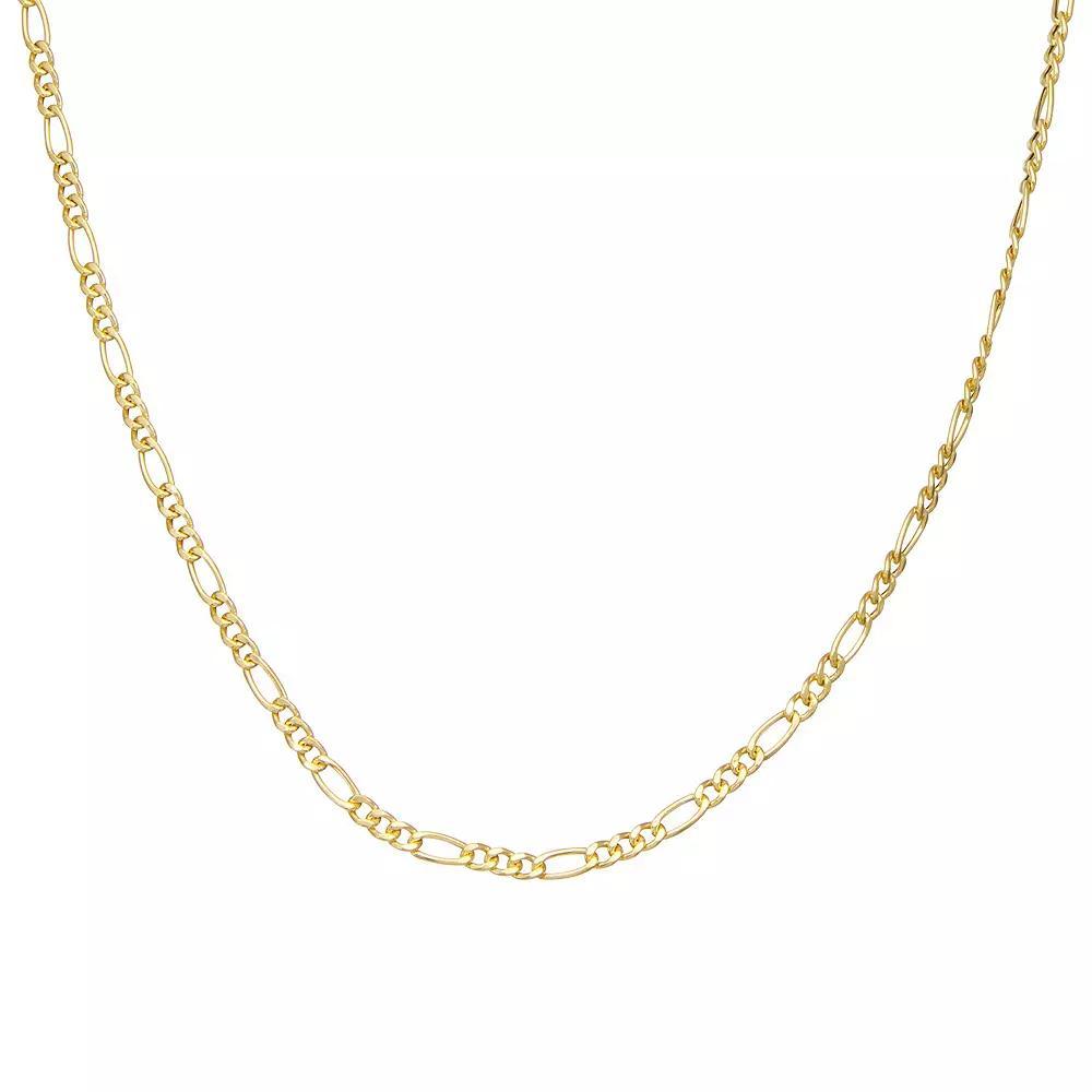 Giorgio di Vicenza Sterling Silver Figaro Chain Necklace, Women's, Size: 22", Gold Tone Product Image