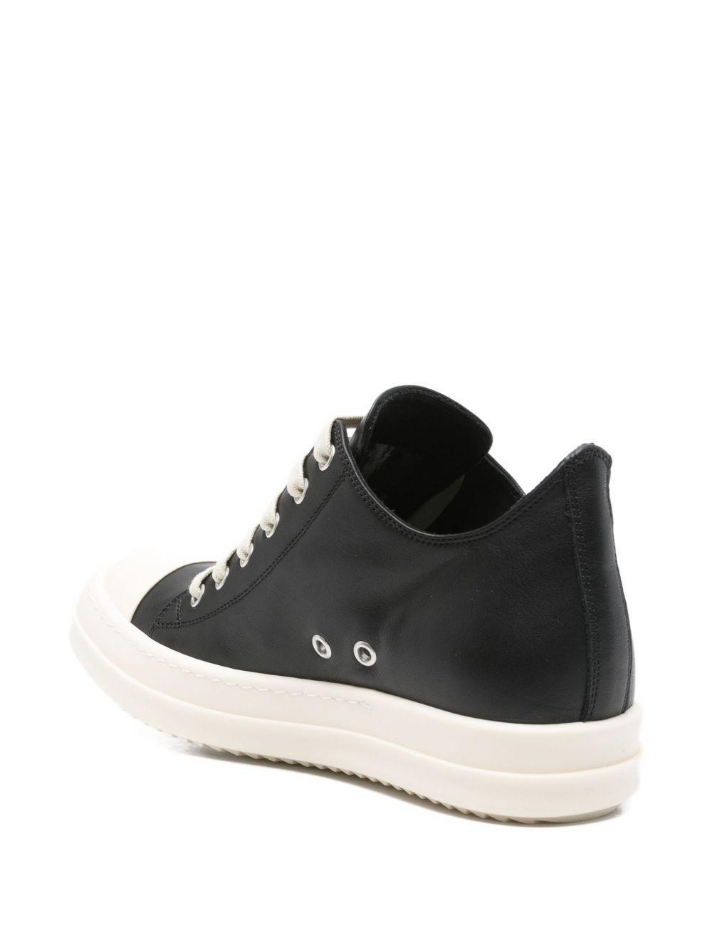 leather lace-up sneakers Product Image