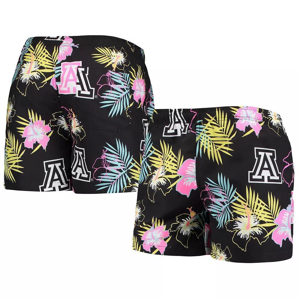 Men's FOCO Black Arizona Wildcats Neon Floral Swim Trunks, Size: 2XL Product Image