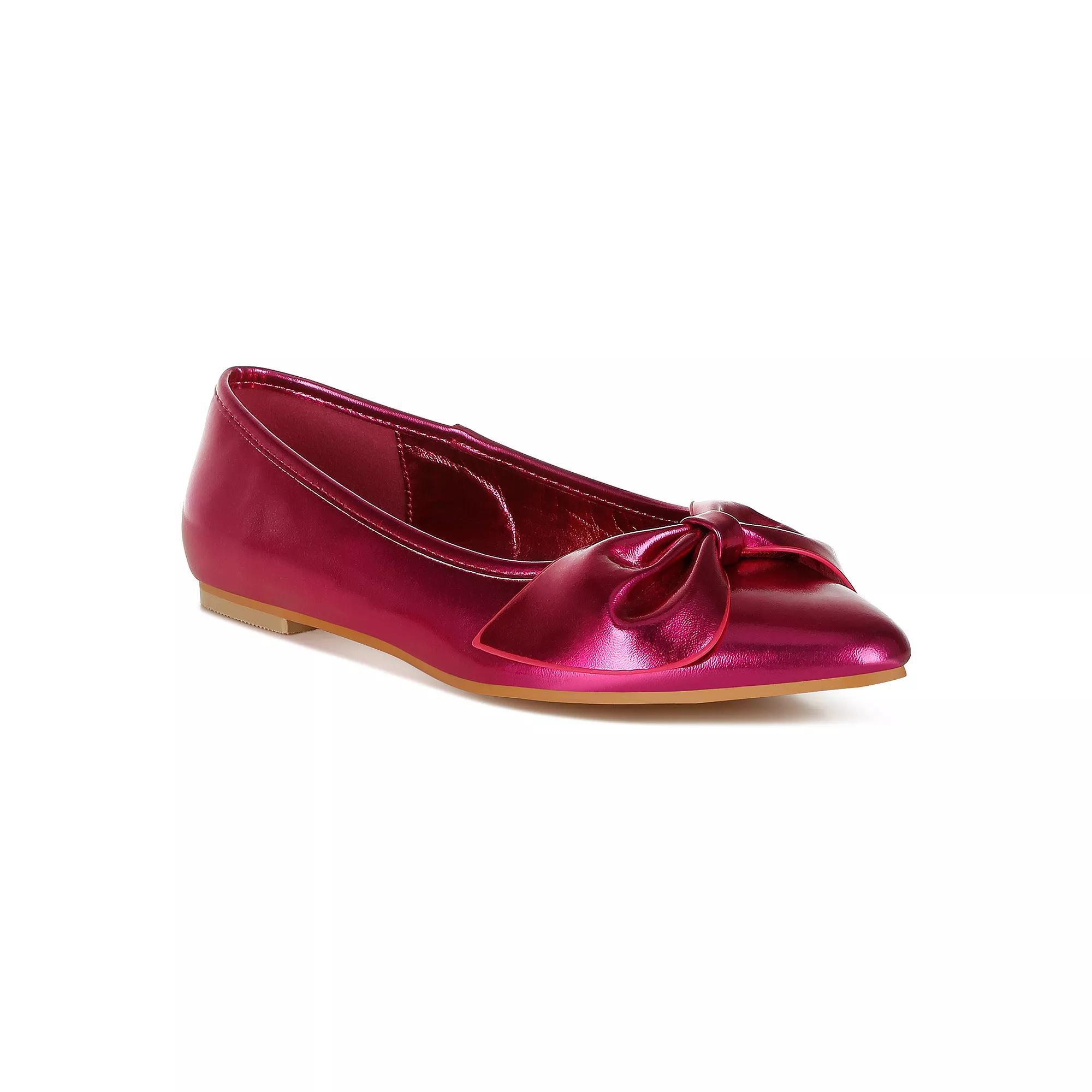 Rag & Co Bromelia Women's Metallic Ballet Flats, Size: 6, Pink Product Image