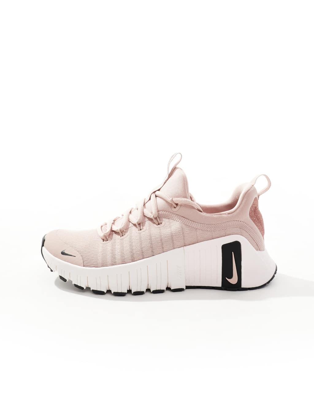 Nike Training Free Metcon 6 Premium sneakers in light pink and off white Product Image