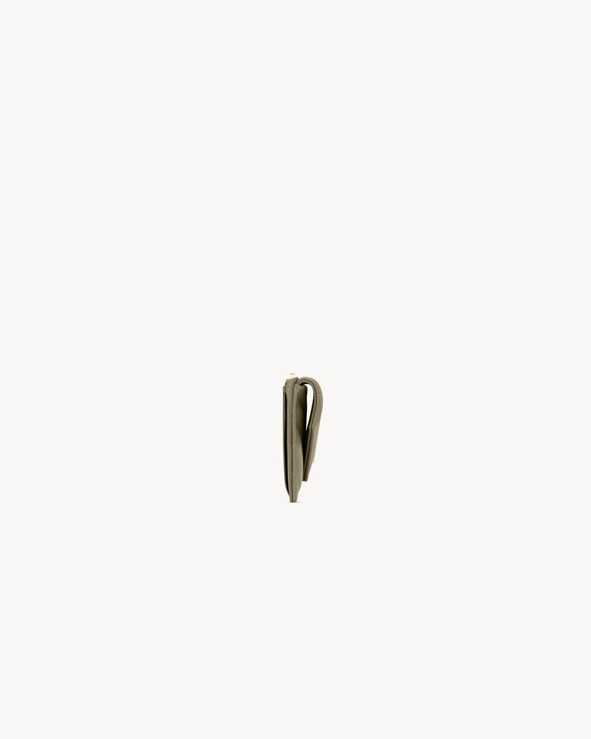 CASSANDRE FRAGMENTS flap card case in lambskin | Saint Laurent | YSL.com Product Image