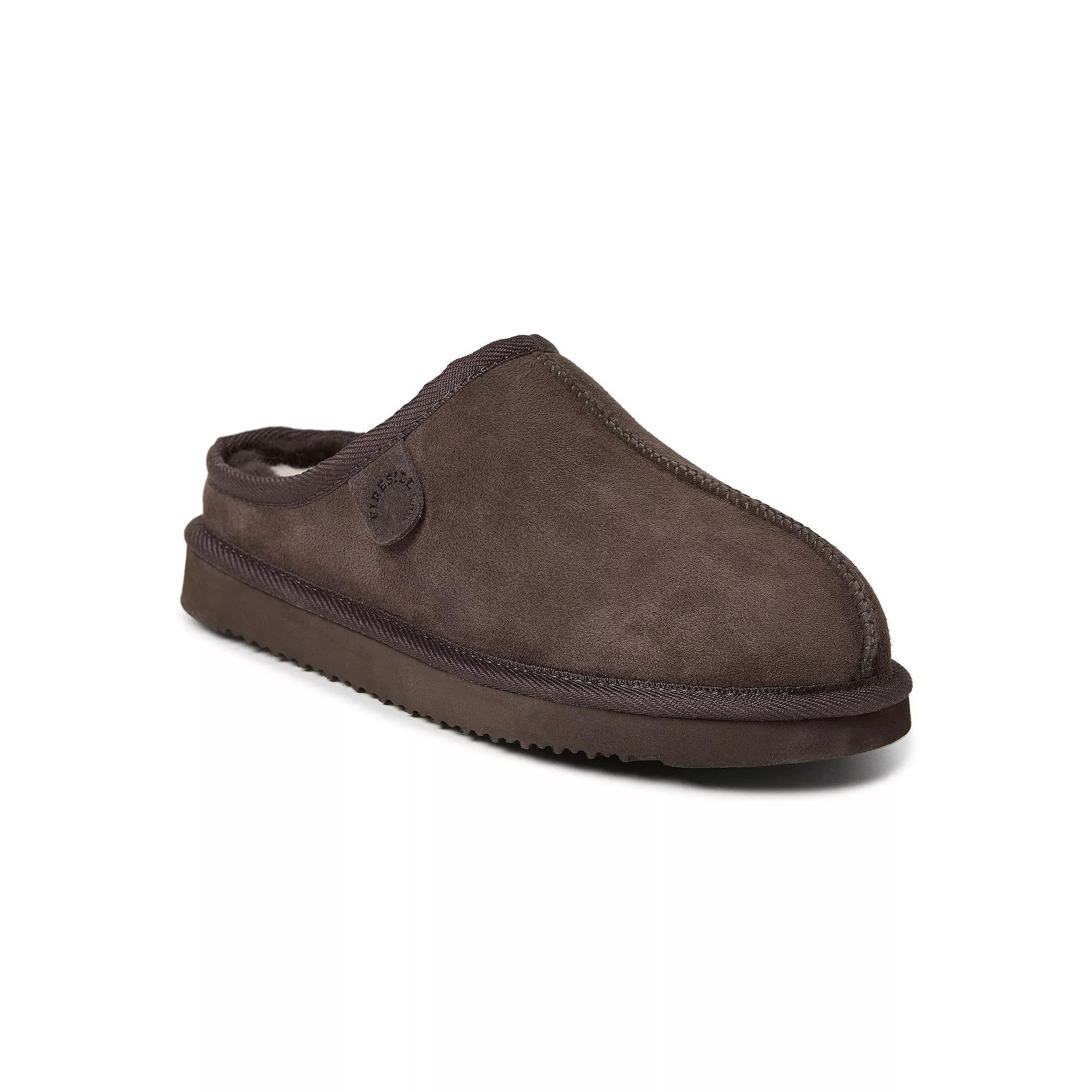 Men's Fireside by Dearfoams Grafton Genuine Shearling Clog Slippers, Women's, Size: 10, Brown Product Image