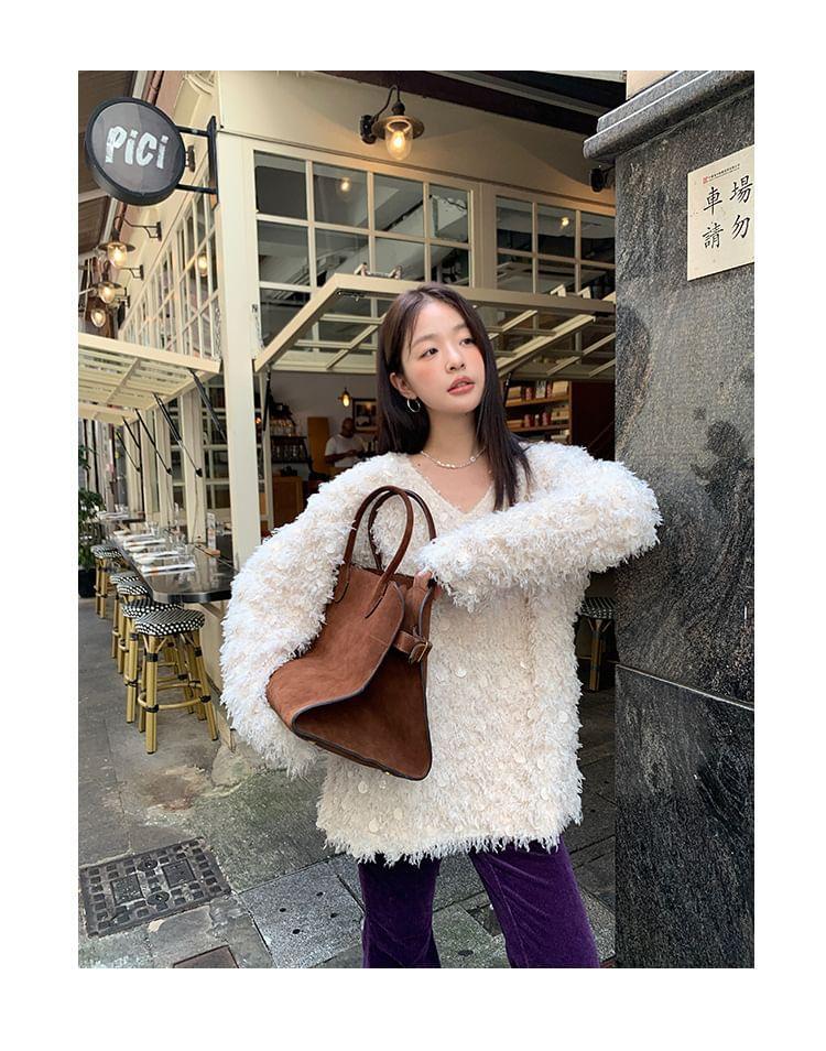 Mid Rise Plain Corduroy Flared Pants Product Image